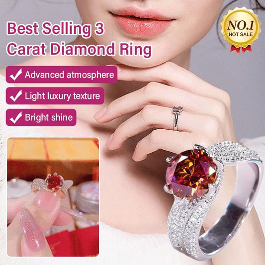 Best verkopende diamanten ring van 3 karaat