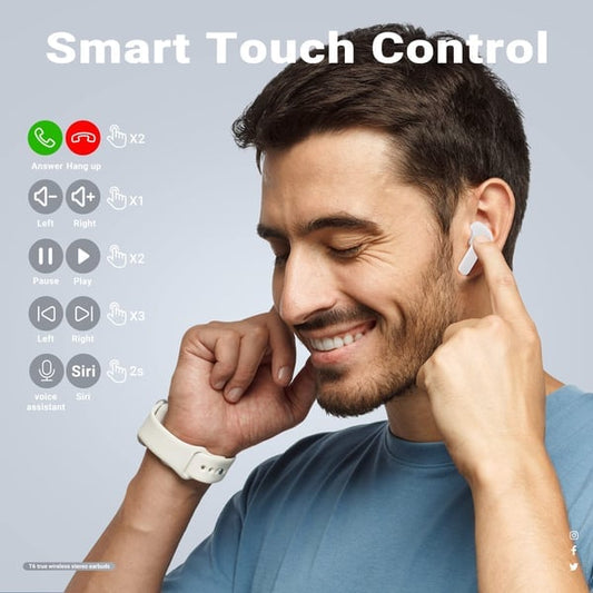 Bluetooth hoofdtelefoon met ENC ruisonderdrukking