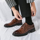 ⏳Vente 49% DE VERKOOP⏳Business casual leren schoenen met krokodillenprint voor mannen